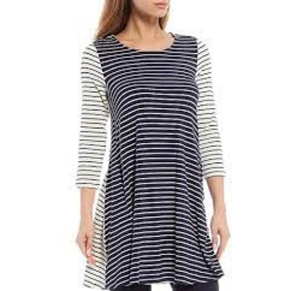 Joules Dresses Joules Elora Mixed Striped Jersey Dress With Front
